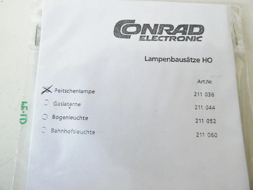 H0 CONRAD 211036 Stavebnice pouliční lampa 1 ks NOVÉ ZABALENÉ
