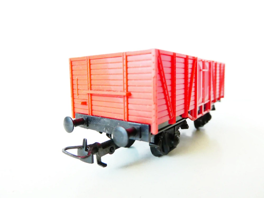 H0 KLEINBAHN Nákladní vůz otevřený červený bez značení TOP STAV