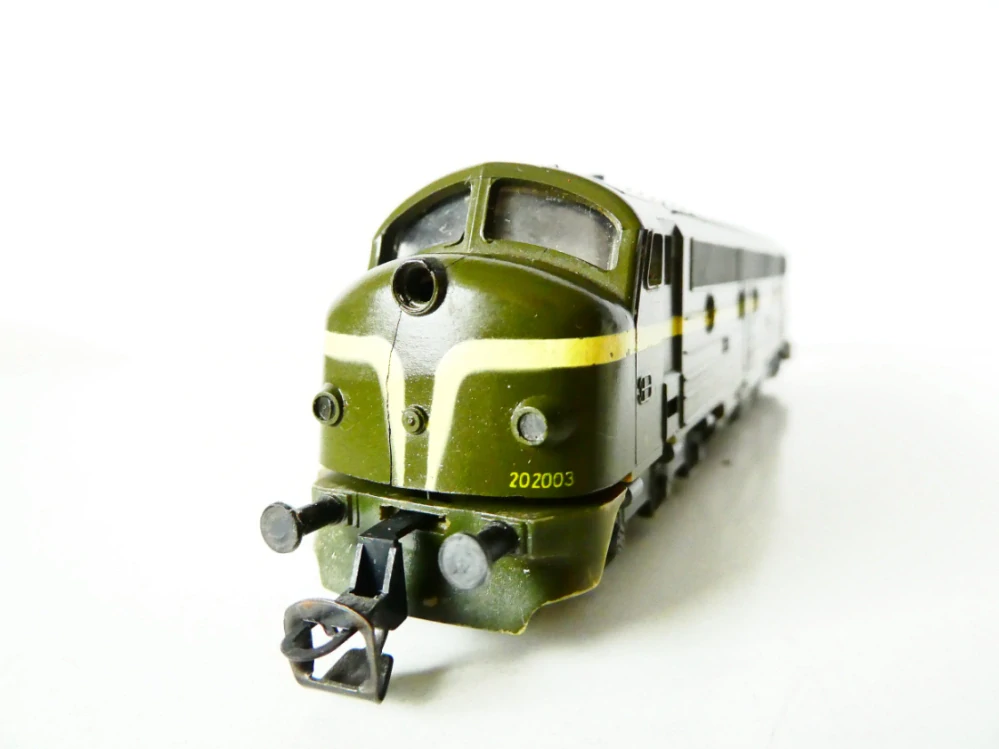 TT BTTB Dieselová lokomotiva NOHAB 202003 SNCB OSVĚTLENÁ PĚKNÝ STAV