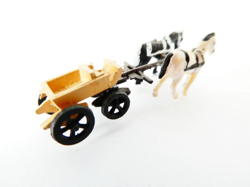 N Figurky Koňské spřežení s kočárem