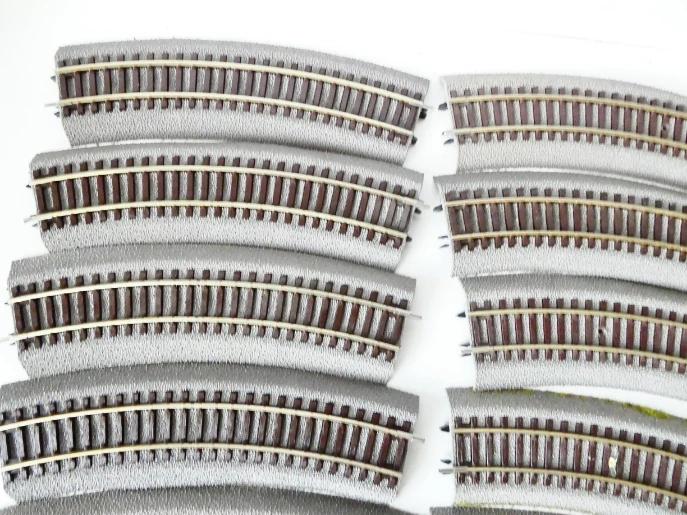 H0 ROCO SET 24 ks Koleje s gumovým podložím (vše, co je na prvních dvou foto, ostatní foto detail)