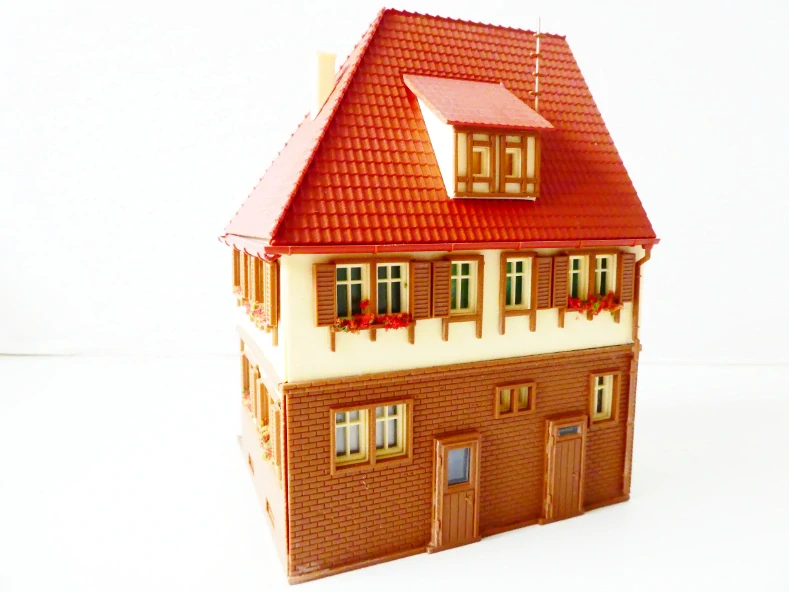 H0 VOLLMER 55341 Městský dům s řeznictvím PĚKNÝ STAV