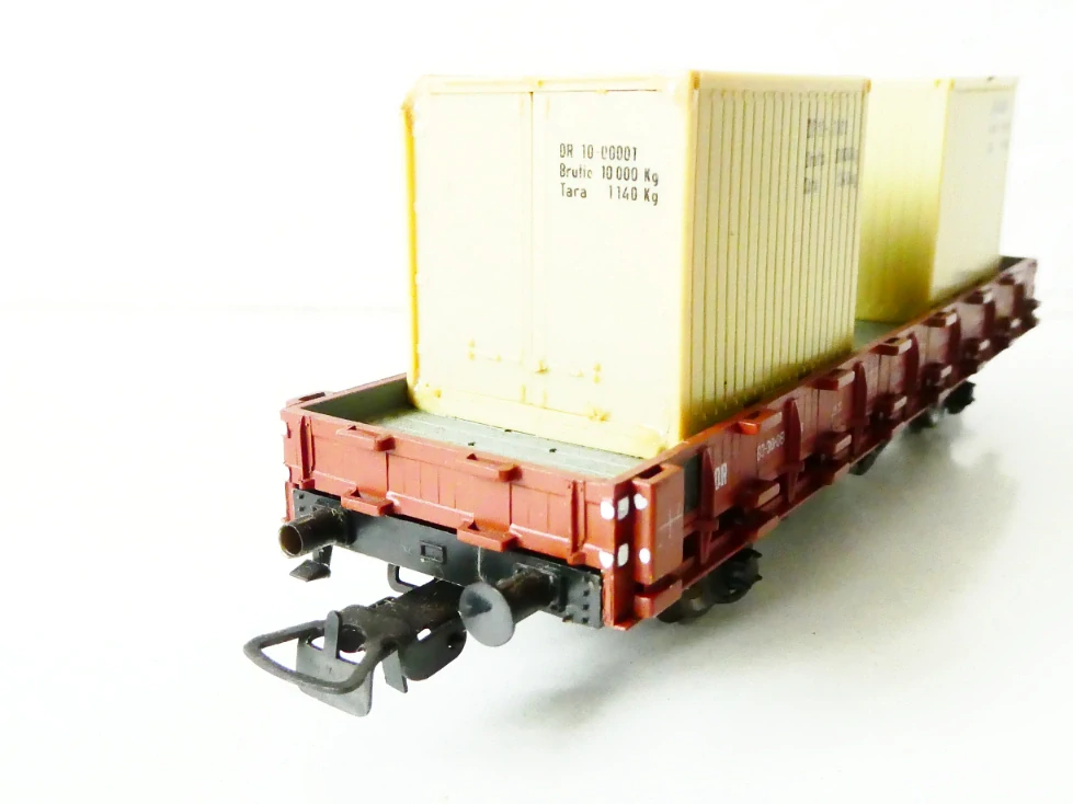 H0 PIKO Nákladní vůz klanicový 63-30-08 Roo s nákladem (kontejnery) DR 