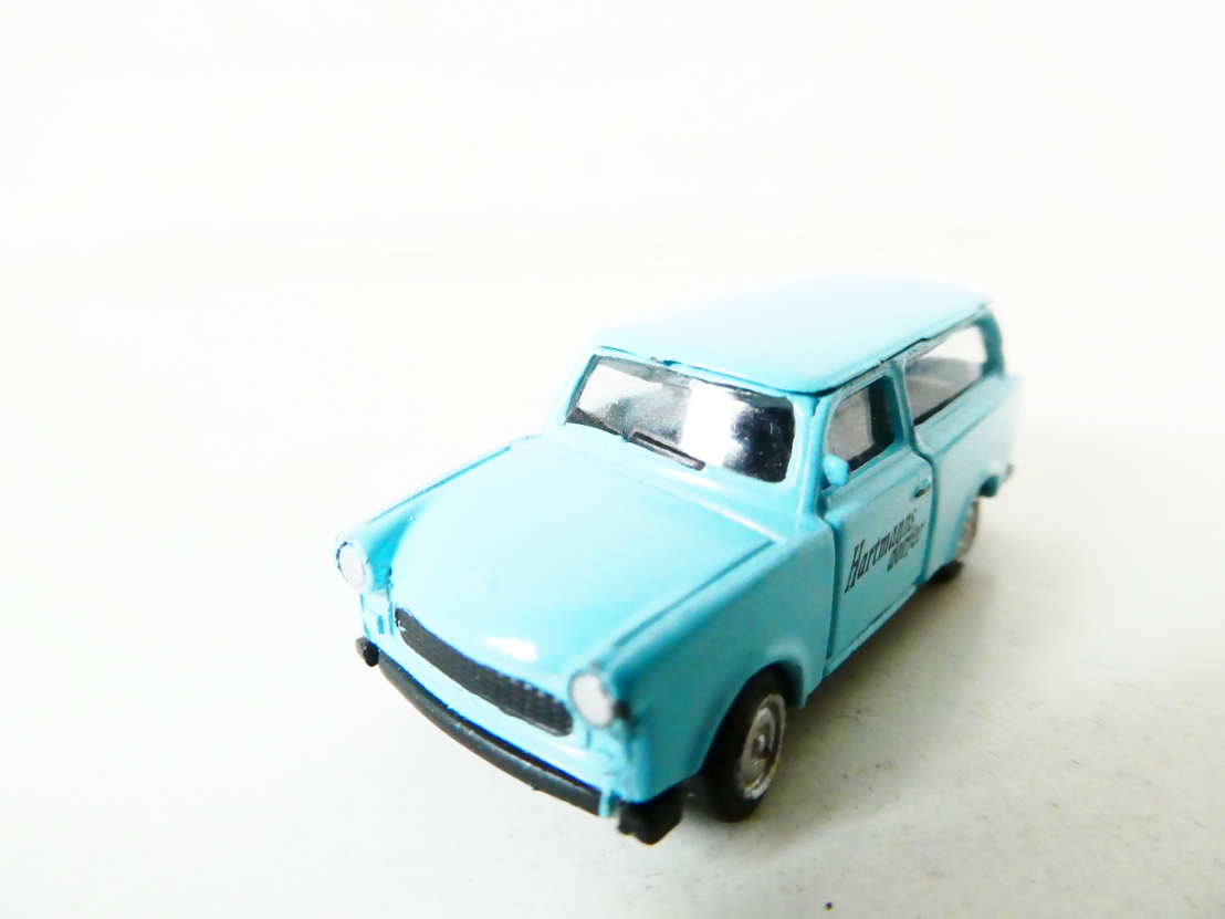 H0 HERPA Osobní automobil Trabant 601 modrý Hartmanns dorfer PĚKNÝ STAV