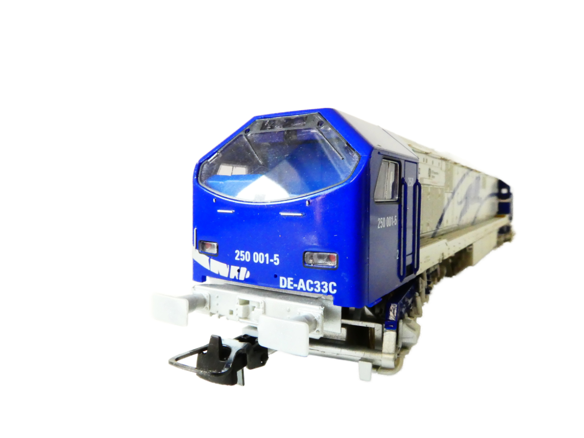 H0 MEHANO Dieselová lokomotiva Blue Tiger 250 001-5 ADtranz DE-AC33C TOP STAV NEPOUŽÍVANÁ v orig. krabici včetně doplňků a průvodního listu