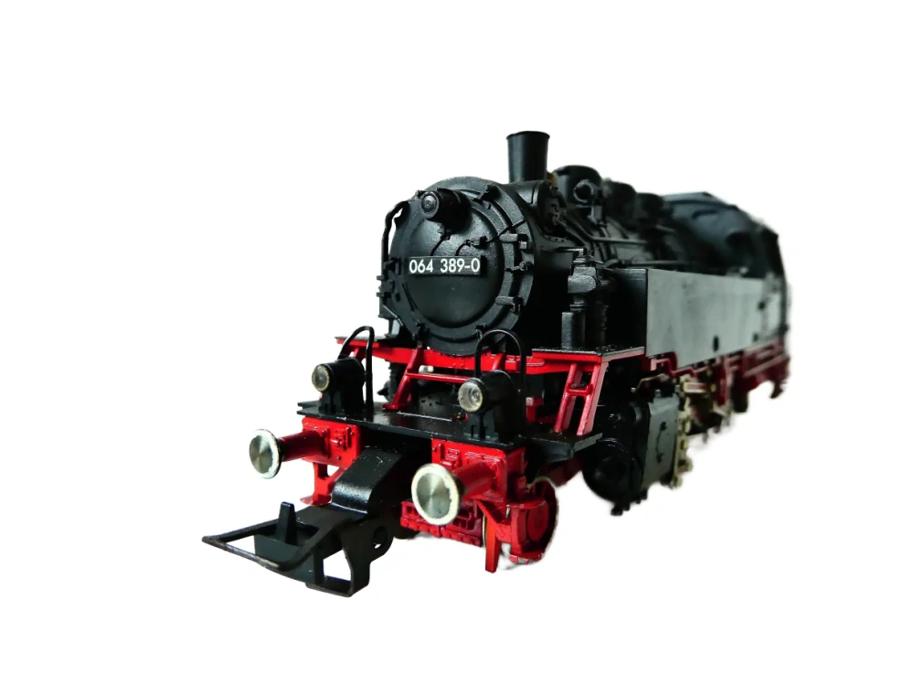 H0 FLEISCHMANN 4161 Parní lokomotiva BR 064 389-0 DB OSVĚTLENÁ v orig. krabičce s průvodním listem PĚKNÝ STAV
