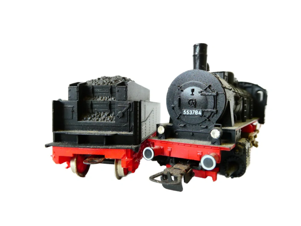 H0 PIKO Parní lokomotiva s tendrem BR 55 3784 BR PĚKNÝ STAV 