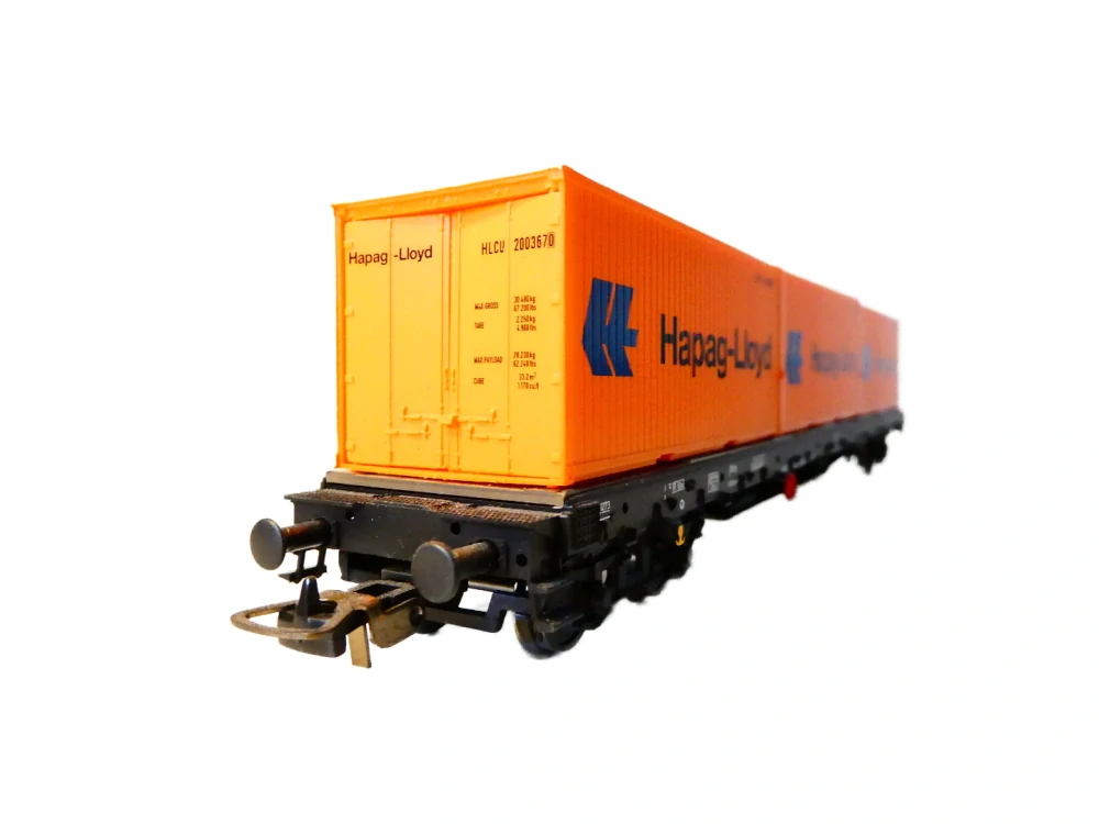 H0 PIKO 54164 Kontejnerový vůz Rgs DB AG se 3 kontejnery Hapag-Lloyd NOVÝ NEPOUŽITÝ v originální krabičce
