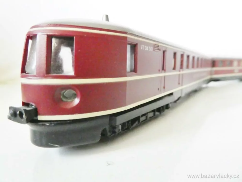 H0 GÜTZOLD Dieselová souprava VT 04 501 DB OSVĚTLENÁ PĚKNÝ STAV 