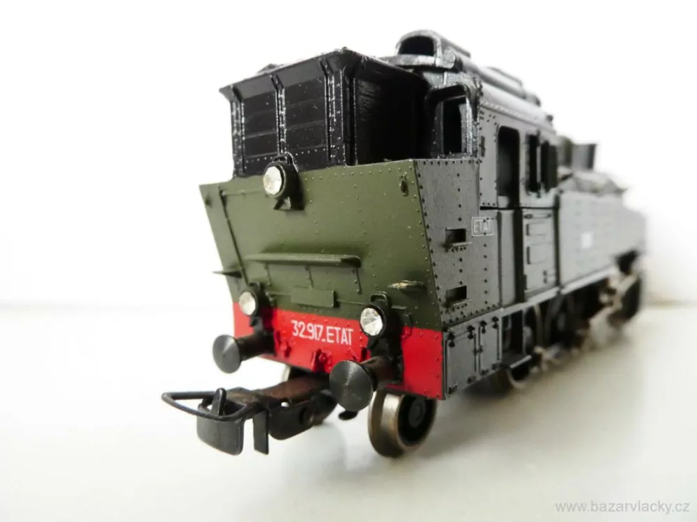 H0 PIKO Parní lokomotiva BR 32 917.ETAT SNCF zelená PĚKNÝ STAV