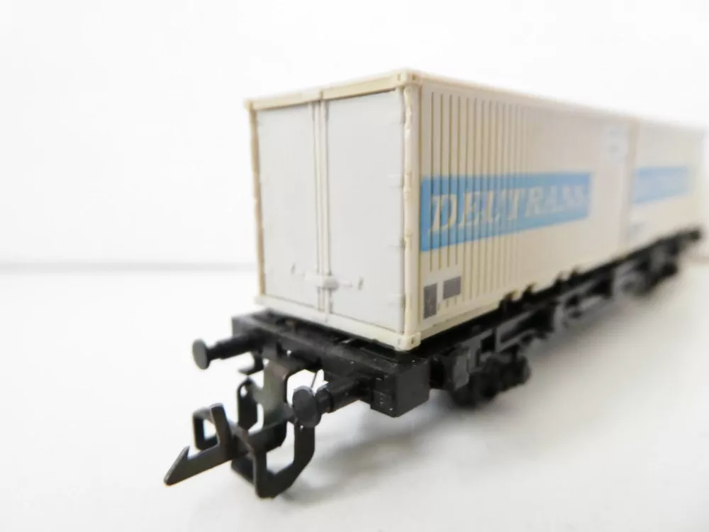 TT ZEUKE Plošinový vůz s kontejnery DEUTRANS DR TOP STAV NEPOUŽITÝ V KRABIČCE