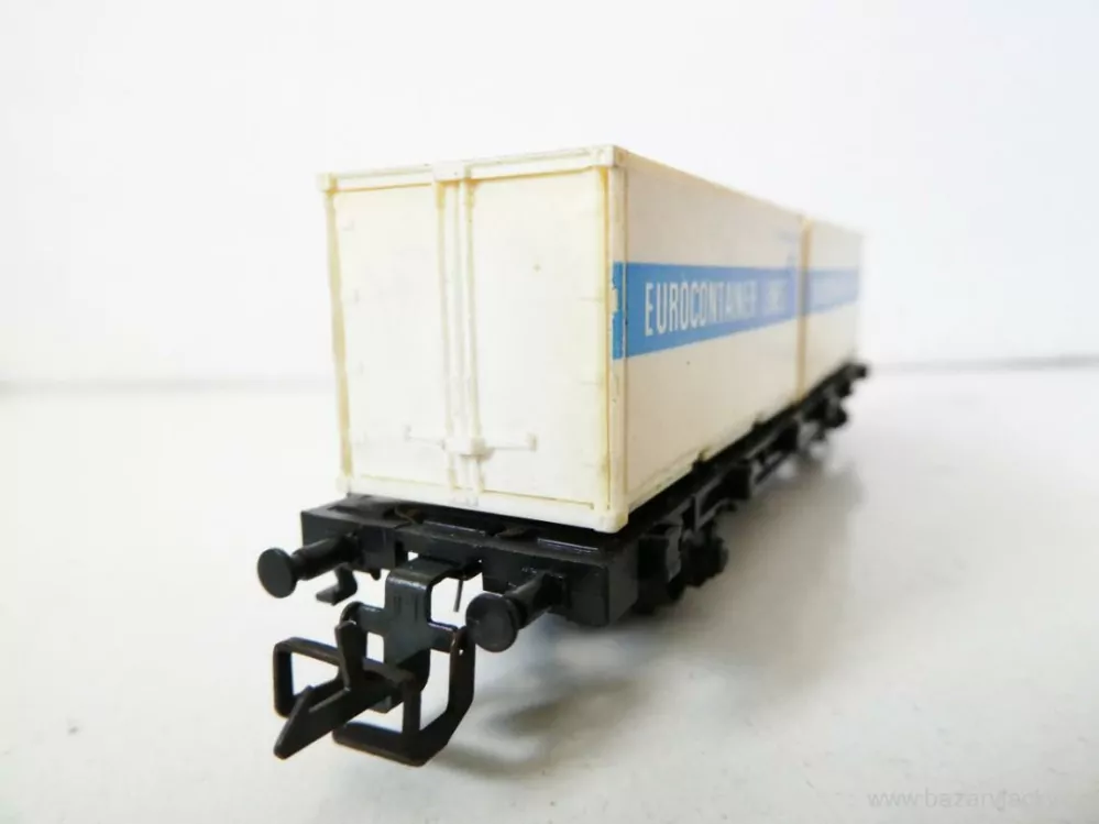 TT ZEUKE Plošinový vůz s kontejnery EUROCONTAINER LINES TOP STAV NEPOUŽITÝ V KRABIČCE