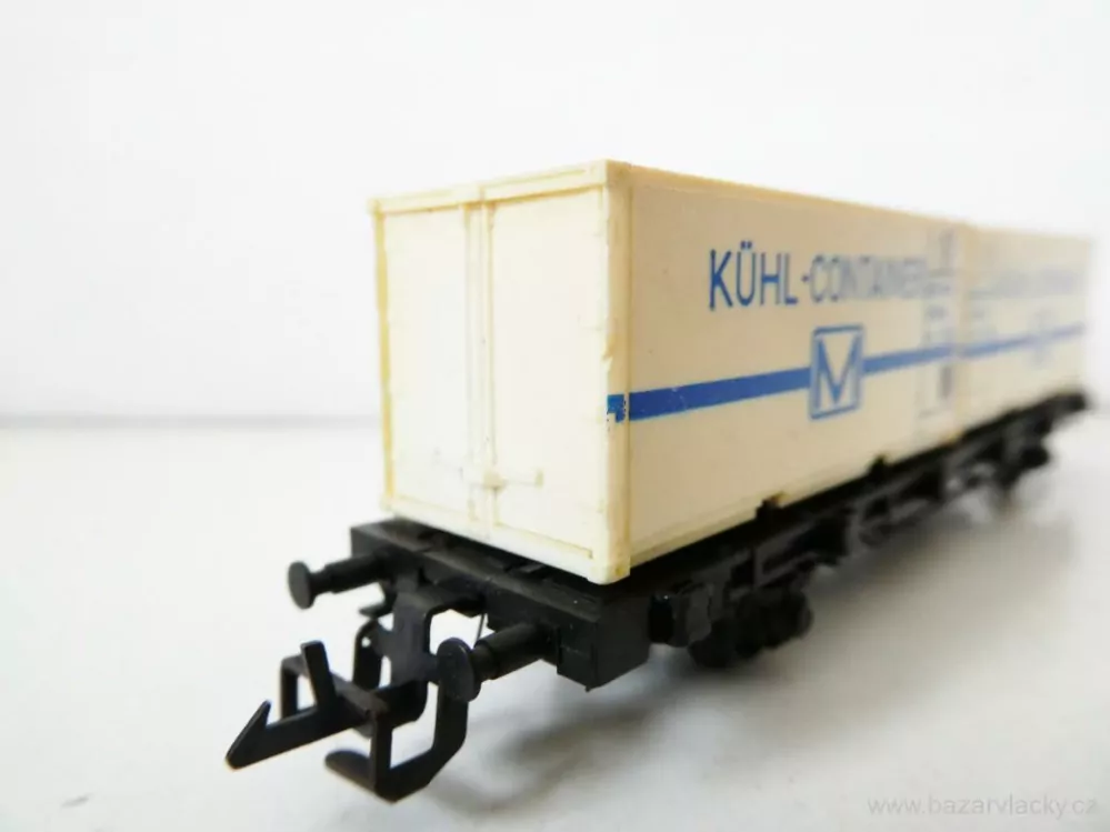 TT ZEUKE Plošinový vůz s kontejnery KÜHL-CONTAINER M TOP STAV NEPOUŽITÝ V KRABIČCE