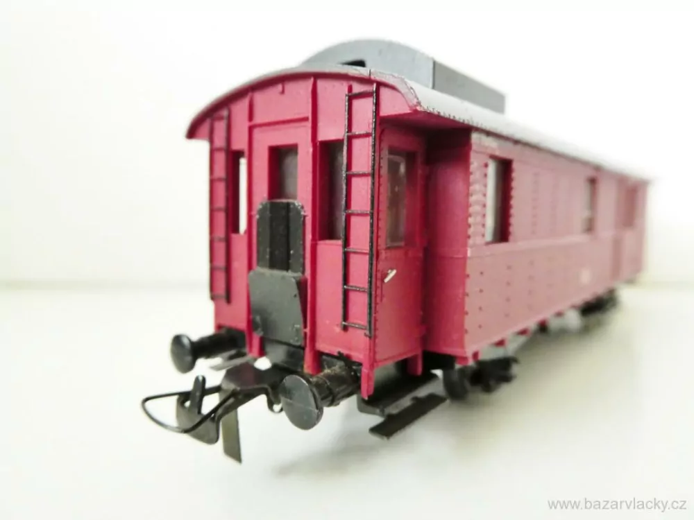 H0 Prefo Služební zavazadlový vůz červený TOP STAV NEPOUŽITÝ