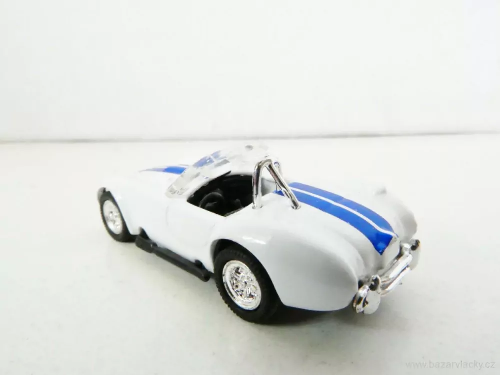 H0 Osobní automobil Cabriolet bílý s modrými pruhy TOP STAV