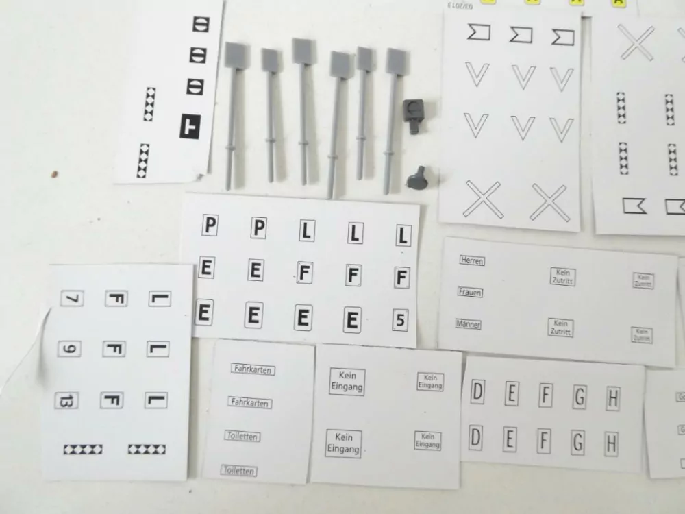 SET Dopravní značení + popisky (vše, co je na foto)