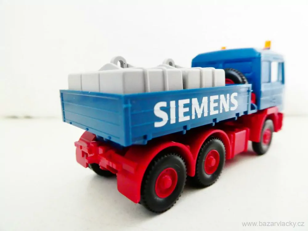 H0 WIKING Nákladní automobil MAN - Servisní vozidlo valník SIEMENS s nákladem TOP STAV