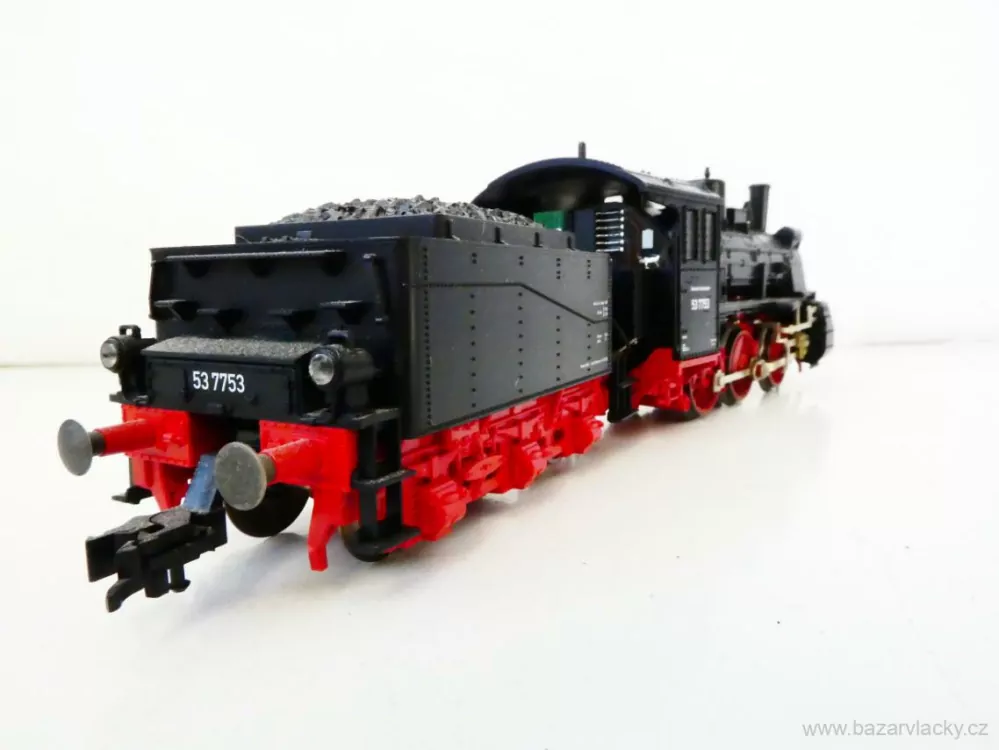 H0 Fleischmann  Parní lokomotiva s tendrem BR 53 7753 DRG OSVĚTLENÁ TOP STAV  