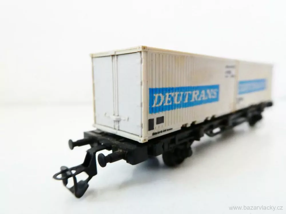 TT ZEUKE Plošinový vůz s kontejnery DEUTRANS DR TOP STAV NEPOUŽITÝ V KRABIČCE