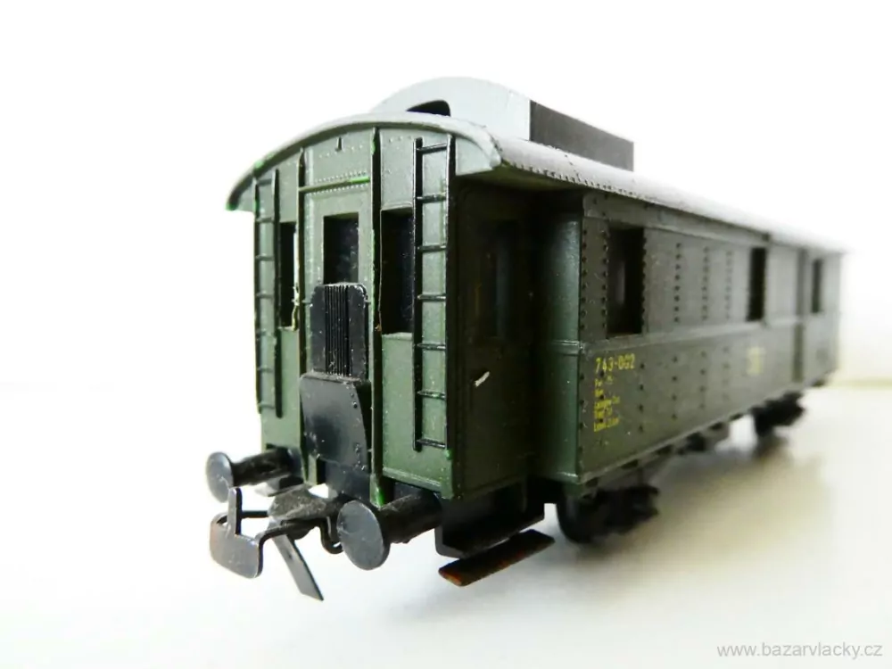 H0 SCHICHT/PREFO Služební zavazadlový vůz 743-002 DR PĚKNÝ STAV