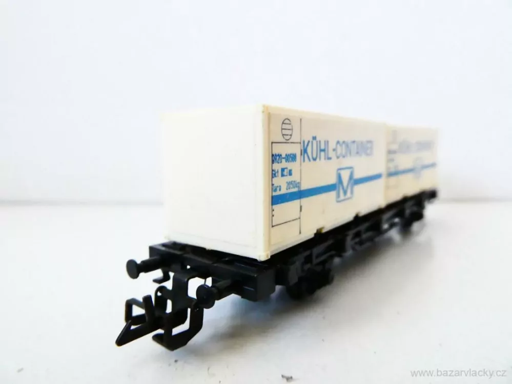 TT ZEUKE Plošinový vůz s kontejnery KÜHL-CONTAINER M TOP STAV 