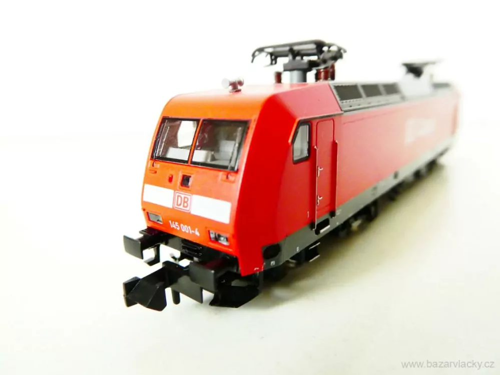 N FLEISCHMANN 7320 Elektrická lokomotiva BR 145 001-4 Cargo typ Bo´Bo´ DB AG TOP STAV OSVĚTLENÁ NEPOUŽÍVANÁ v krabičce