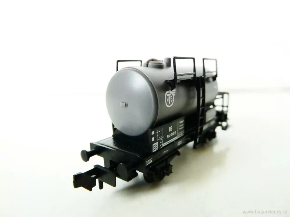 N FLEISCHMANN 8407 Cisternový vůz šedý 588 010 [P] Leasing-Fahrzeug - VTG TOP STAV NEPOUŽITÝ v krabičce