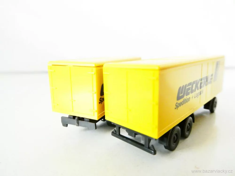 N WIKING 941 02 22 Nákladní chladírenský automobil Mercedes LP 1632 s přívěsem WECKERLE Spedition + Logistik TOP STAV NEPOUŽITÝ v krabičce