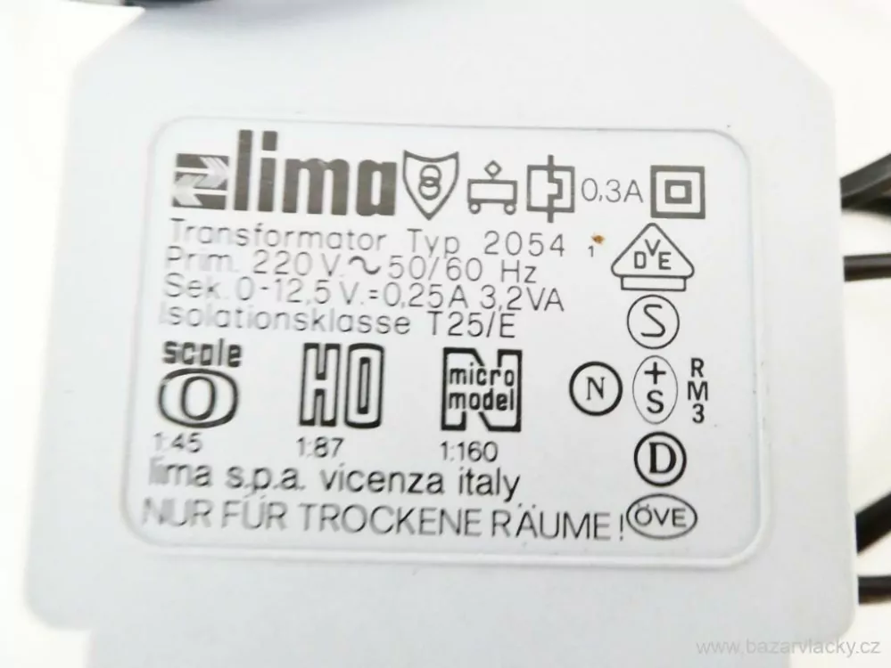 LIMA Regulační transformátor (trafo) LIMA Typ 2054 TOP STAV