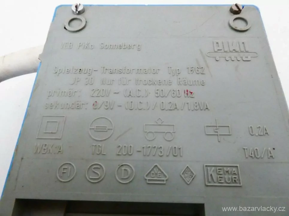 PIKO JUNIOR Regulační transformátor (trafo) typ 1762