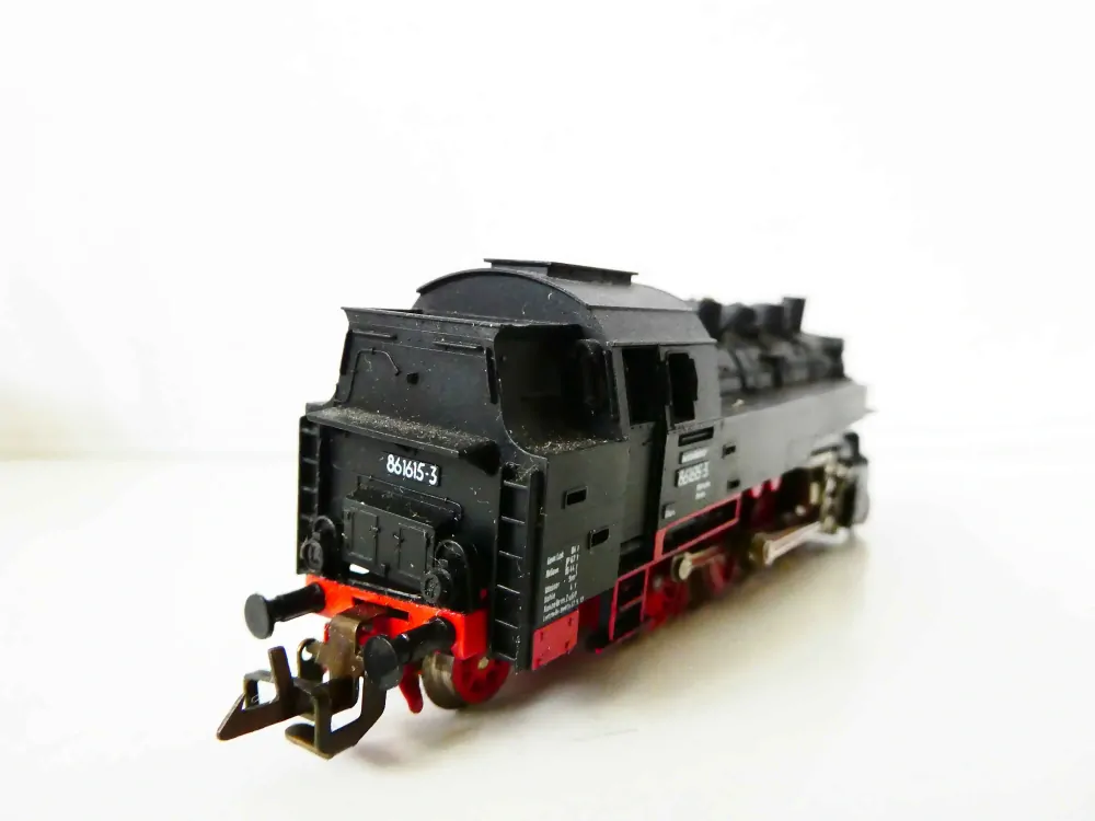 TT ZEUKE Parní lokomotiva BR 86 1615-3 DR OSVĚTLENÁ TOP STAV v krabičce