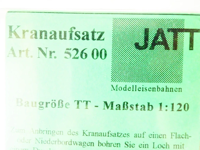 TT JATT 526 00 Jeřábová nástavba TOP STAV NOVÉ v orig. krabičce