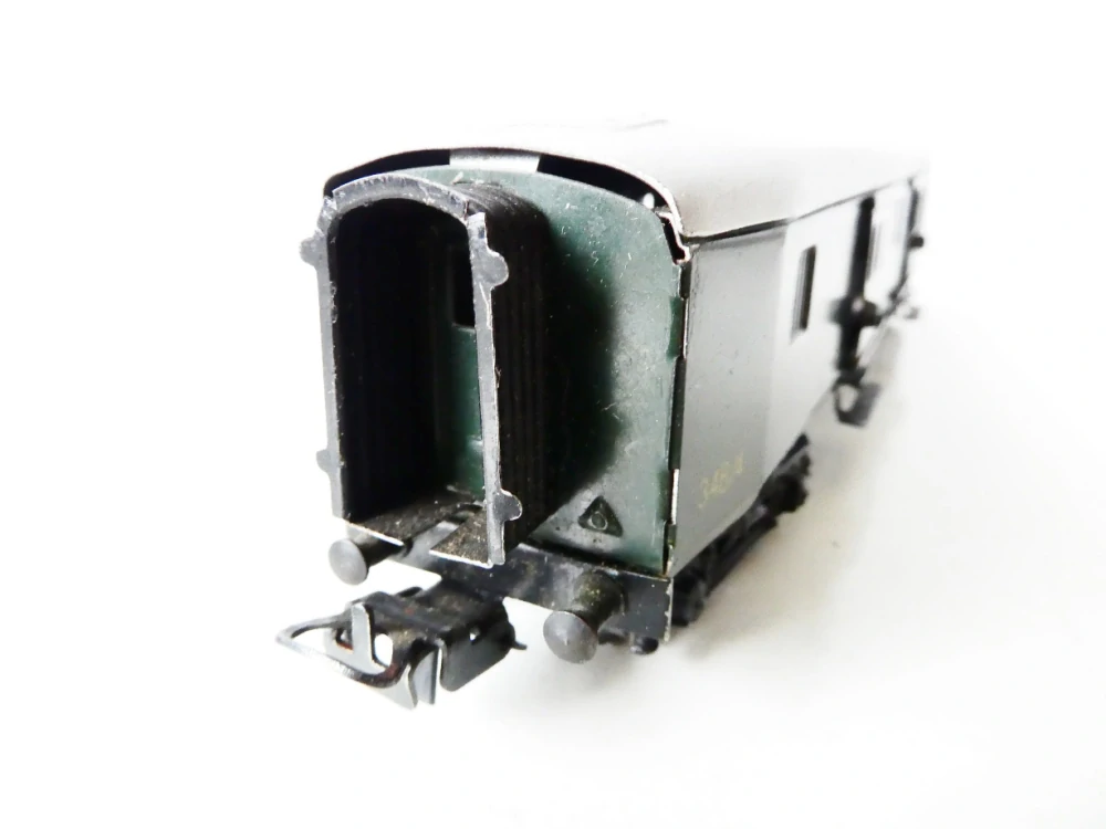 H0 MÄRKLIN Zavazadlový vůz s posuvnými vraty 348/4 SBB KOVOVÝ VŮZ ANTIK