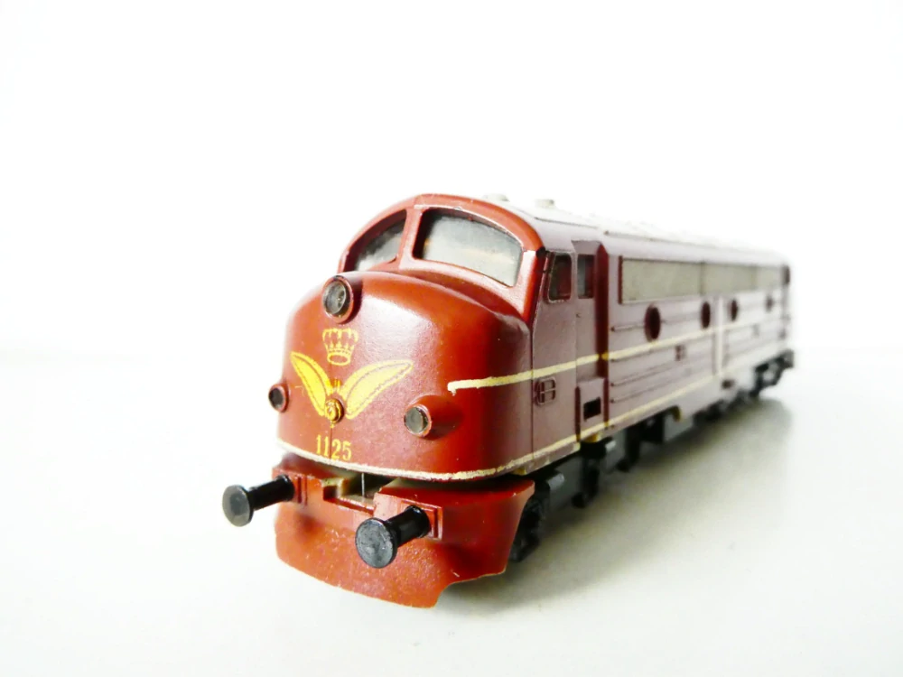 TT ZEUKE Dieselová lokomotiva Nohab My 1125 DSB OSVĚTLENÁ PĚKNÝ STAV