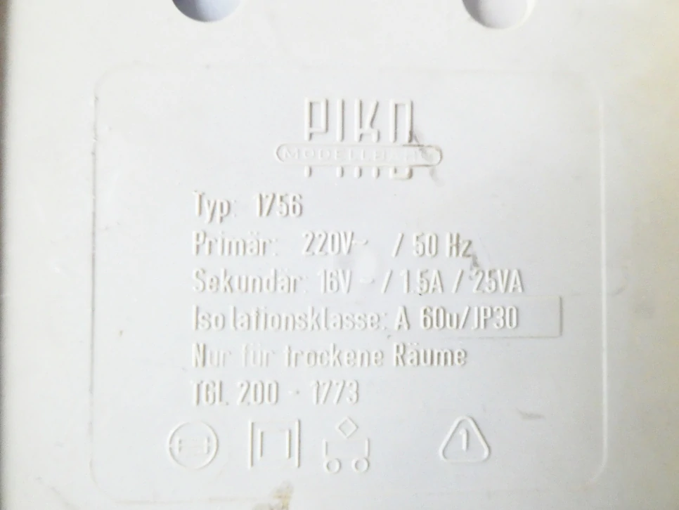PIKO Z1 Transformátor ( trafo ) typ 1756