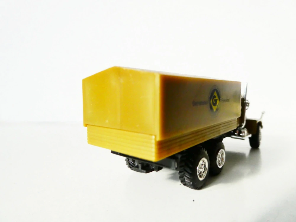 H0 Grell Nákladní automobil valník plachta Betriebsteil GK Einsiedel PĚKNÝ STAV