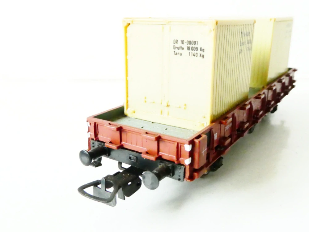 H0 PIKO Nákladní vůz klanicový 63-30-08 Roo s nákladem (kontejnery) DR 