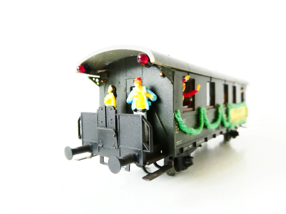 H0 Prefo/PIKO Osobní vůz 343-207 s cestujícími 100 let Železnice Lauterstein DR 