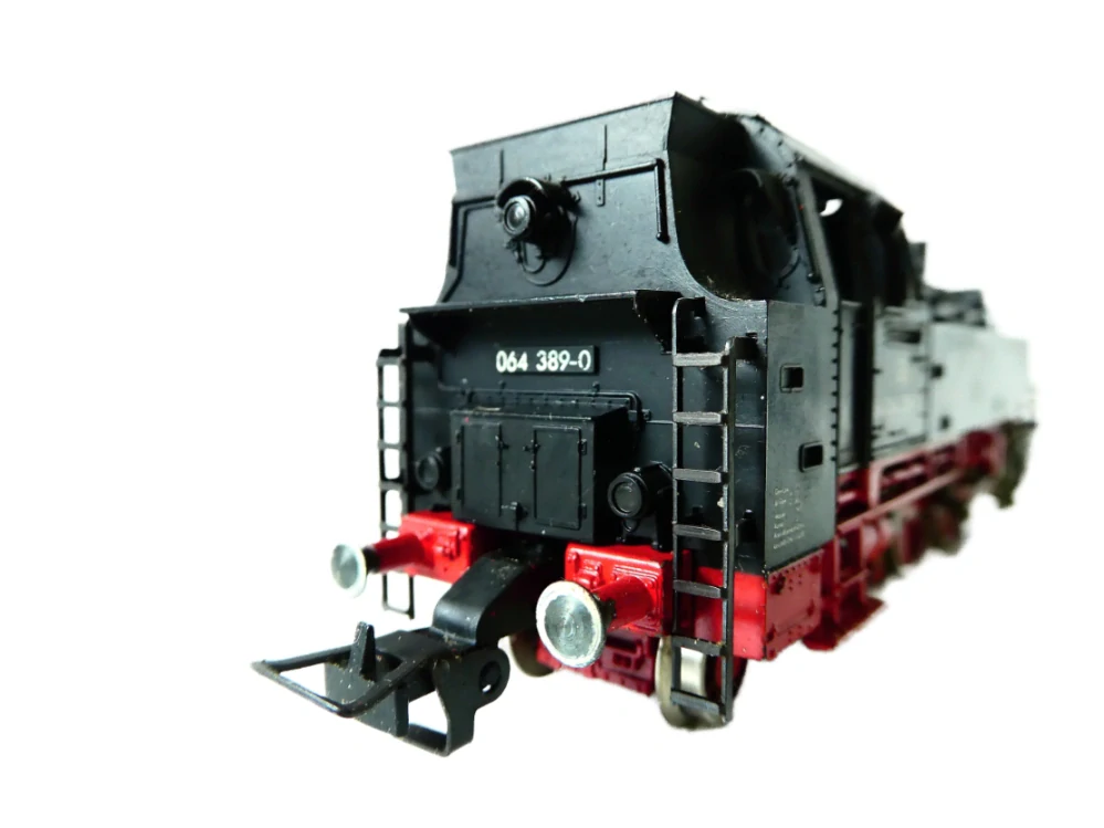H0 FLEISCHMANN 4161 Parní lokomotiva BR 064 389-0 DB OSVĚTLENÁ v orig. krabičce s průvodním listem PĚKNÝ STAV