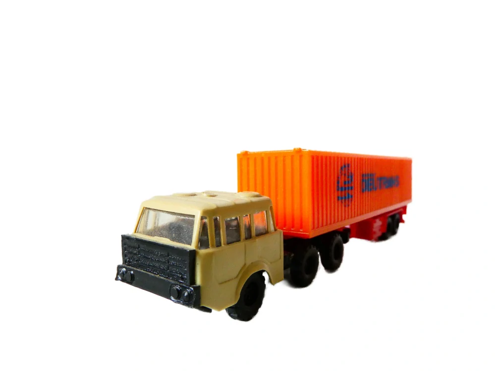 TT VEB Modell-Konstrukt Nákladní automobil TATRA 813 66 s návěsem DEUTRANS TOP STAV NEPOUŽITÝ v orig. krabičce