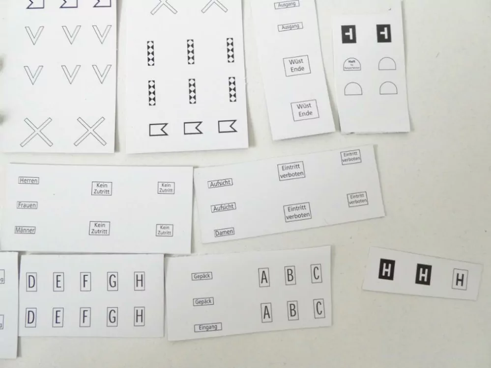 SET Dopravní značení + popisky (vše, co je na foto)