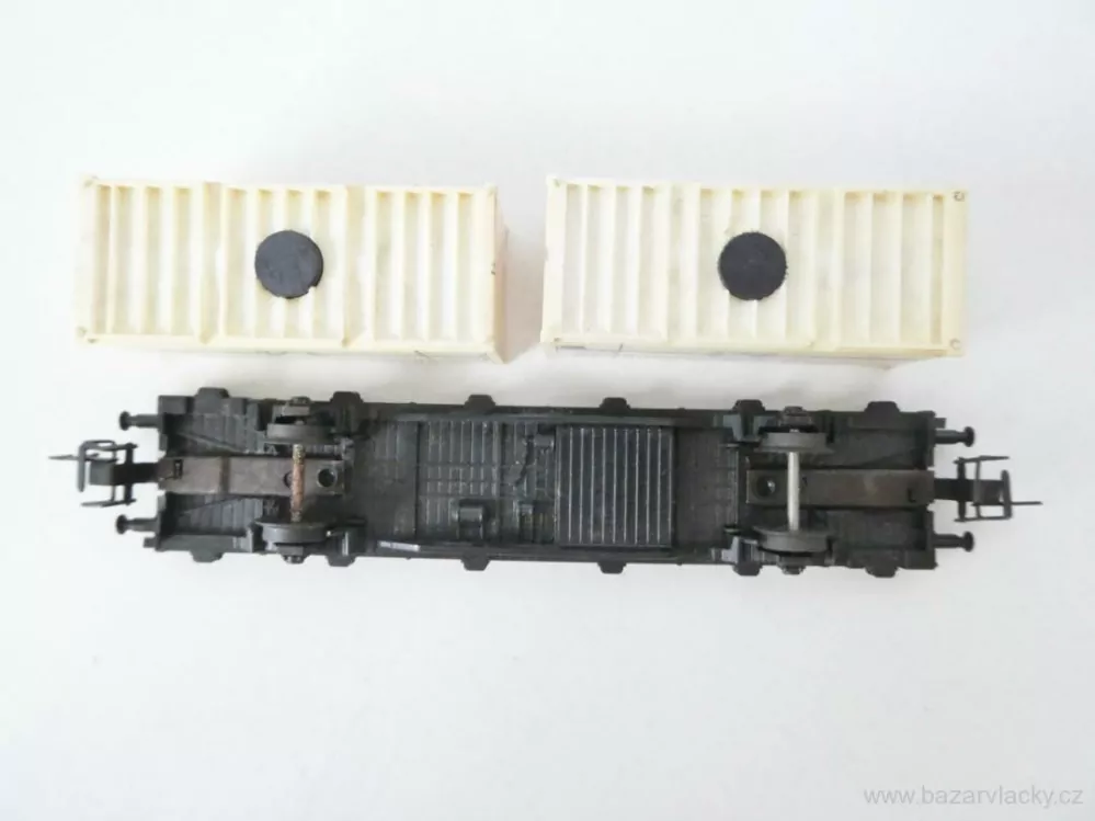 TT ZEUKE Plošinový vůz s kontejnery KÜHL-CONTAINER M s magnety PĚKNÝ STAV