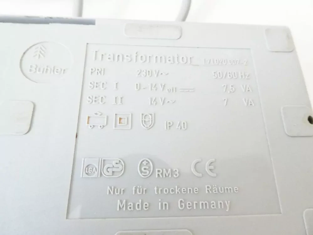 BÜHLER Regulační transformátor (trafo) PĚKNÝ STAV
