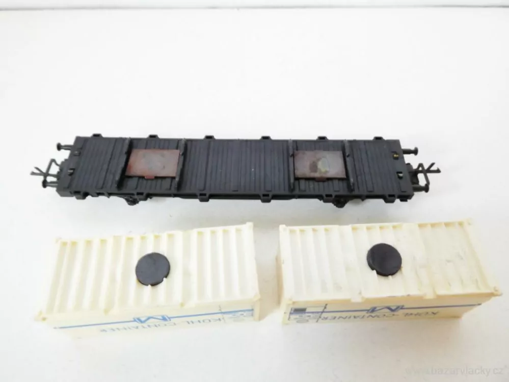 TT ZEUKE Plošinový vůz s kontejnery KÜHL-CONTAINER M TOP STAV NEPOUŽITÝ V KRABIČCE