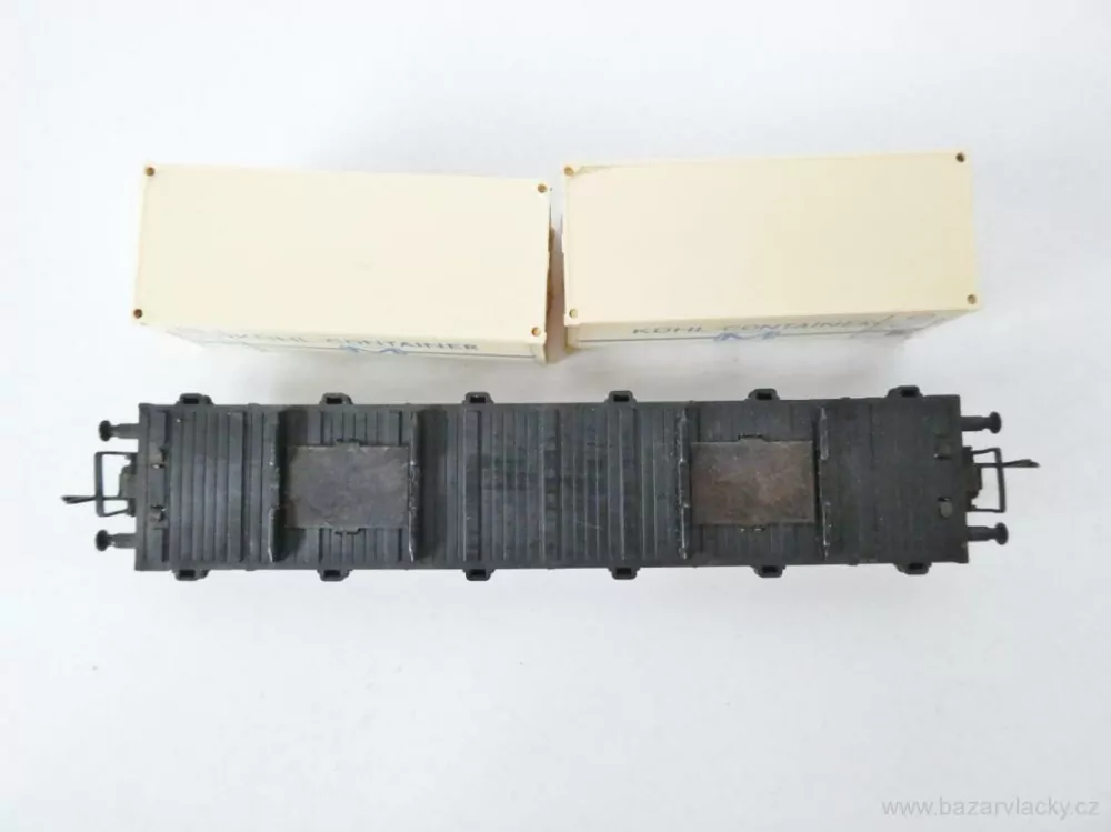 TT ZEUKE Plošinový vůz s kontejnery KÜHL-CONTAINER M s magnety PĚKNÝ STAV
