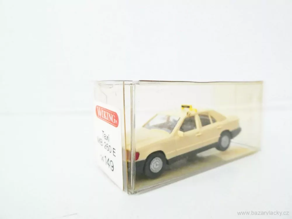 H0 Wiking 14149 TAXI Osobní automobil Mercedes Benz 260 E NOVÉ V KRABIČCE