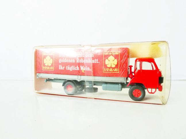 H0 RMM - Nákladní automobil Saurer D 290/330 valník s plachtou Bataillard Wein TOP STAV NEPOUŽITÝ v krabičce