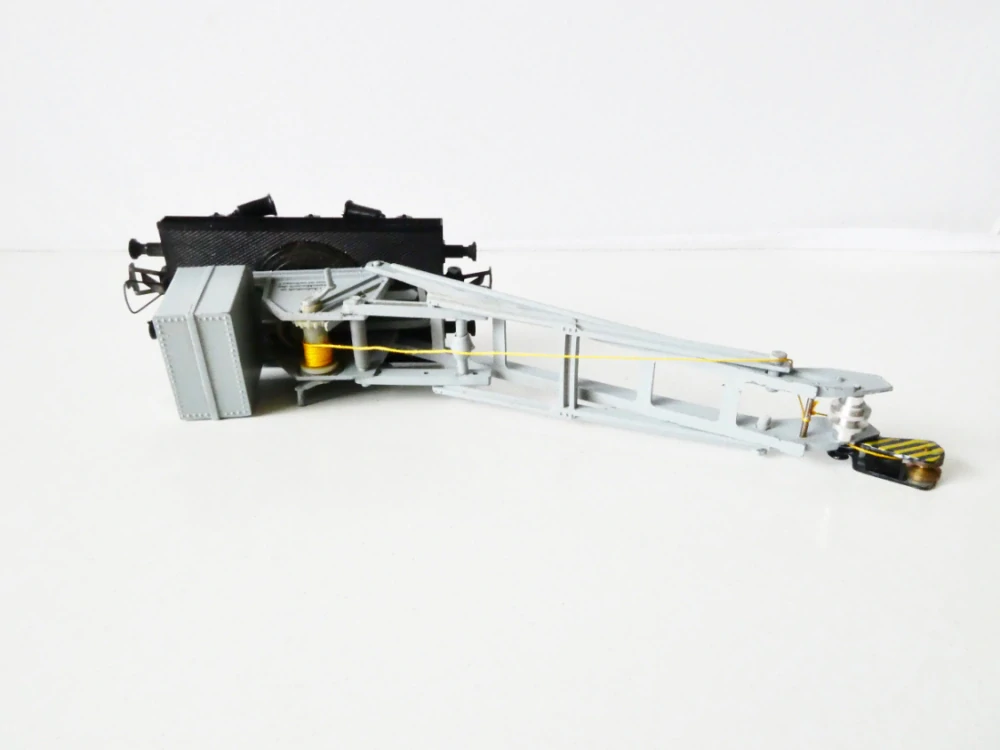 H0 DIETZEL/PIKO Nákladní plošinový vůz s jeřábem 3-osý PĚKNÝ STAV