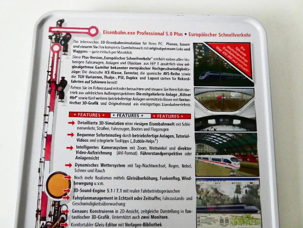 EEP Vlakový simulátor eisenbahn.exe proffessional 5.0 Plus Europäischer Schnellverkehr - zábavný simulátor v orig. balení