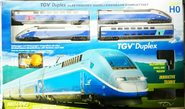 MEHANO TVG Duplex SET s elektrickou soupravou TVG 235 SNCF OSVĚTLENÁ PĚKNÝ STAV